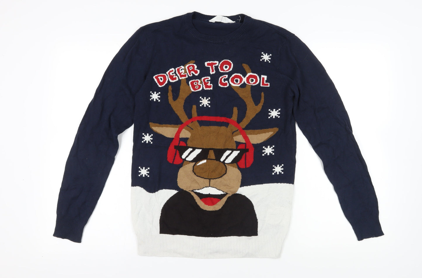 H&M Boys Multicoloured Christmas Pullover Jumper Size 14Y