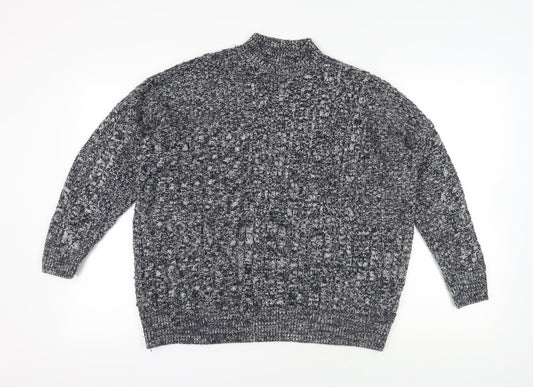 Womens UK Size 14 Topshop Grey Pullover Jumper