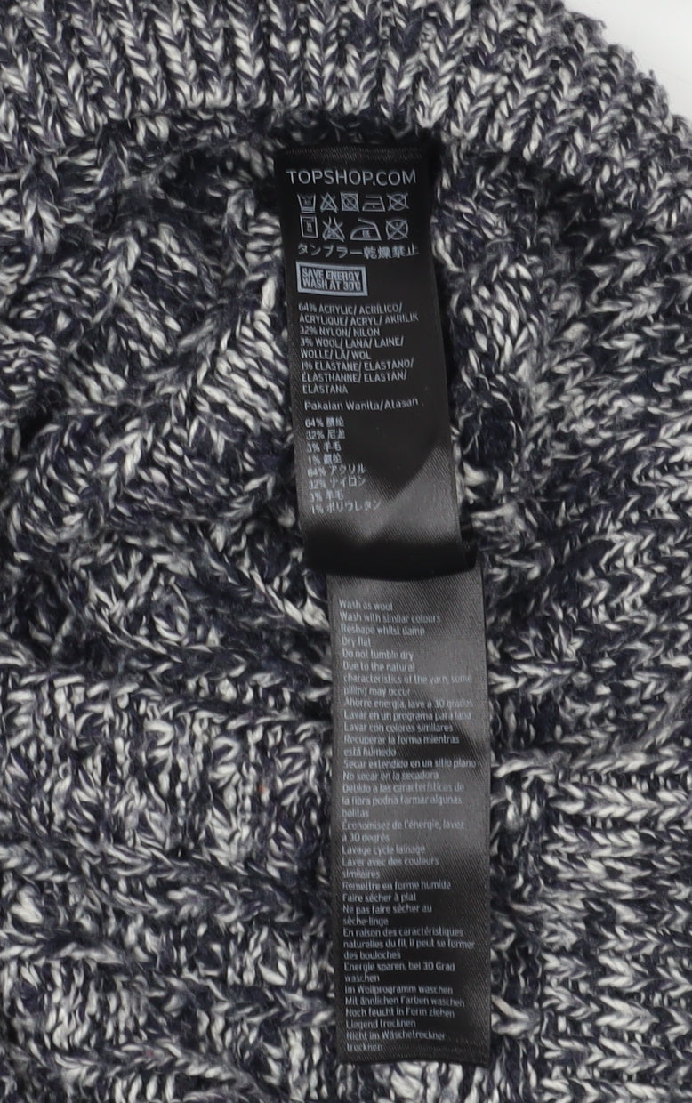 Womens UK Size 14 Topshop Grey Pullover Jumper