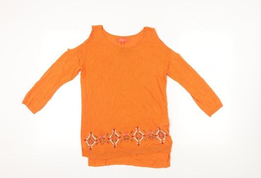 Womens UK Size 10 NEXT Orange Pullover Jumper