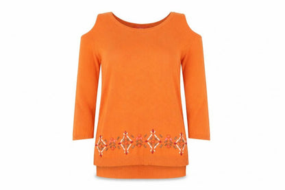 Womens UK Size 10 NEXT Orange Pullover Jumper