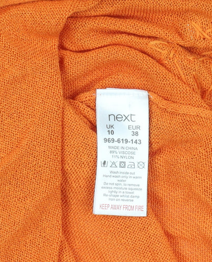 Womens UK Size 10 NEXT Orange Pullover Jumper