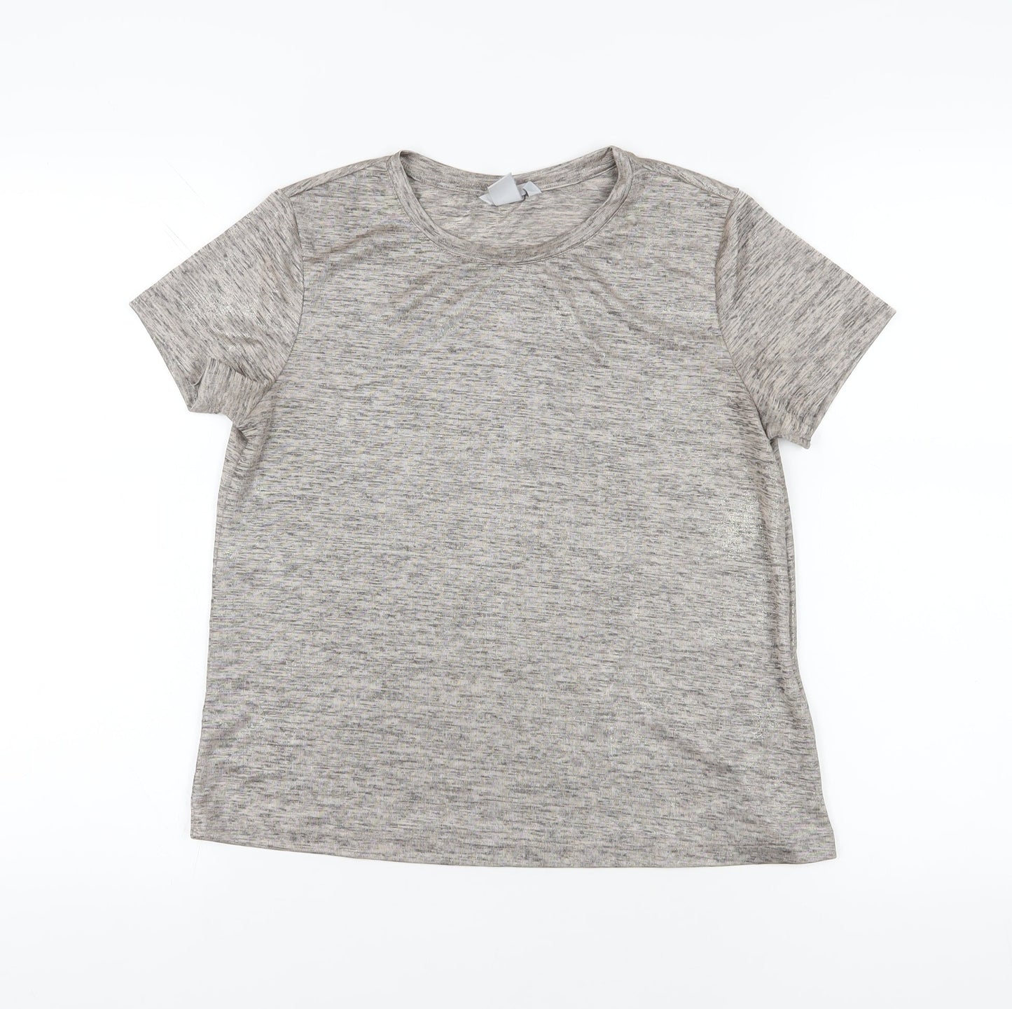 Womens UK Size S H&M Grey Basic T-Shirt