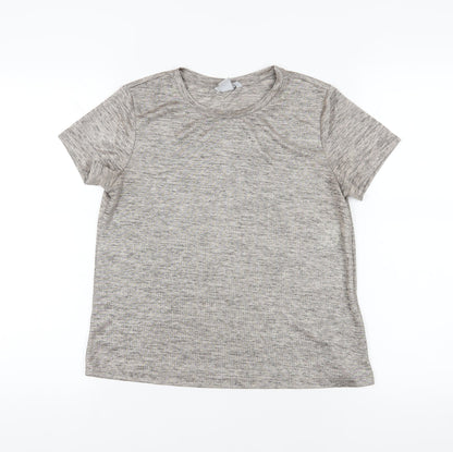 Womens UK Size S H&M Grey Basic T-Shirt