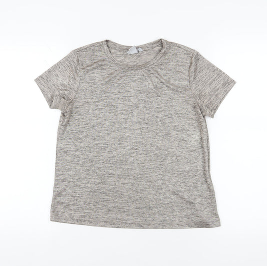 Womens UK Size S H&M Grey Basic T-Shirt