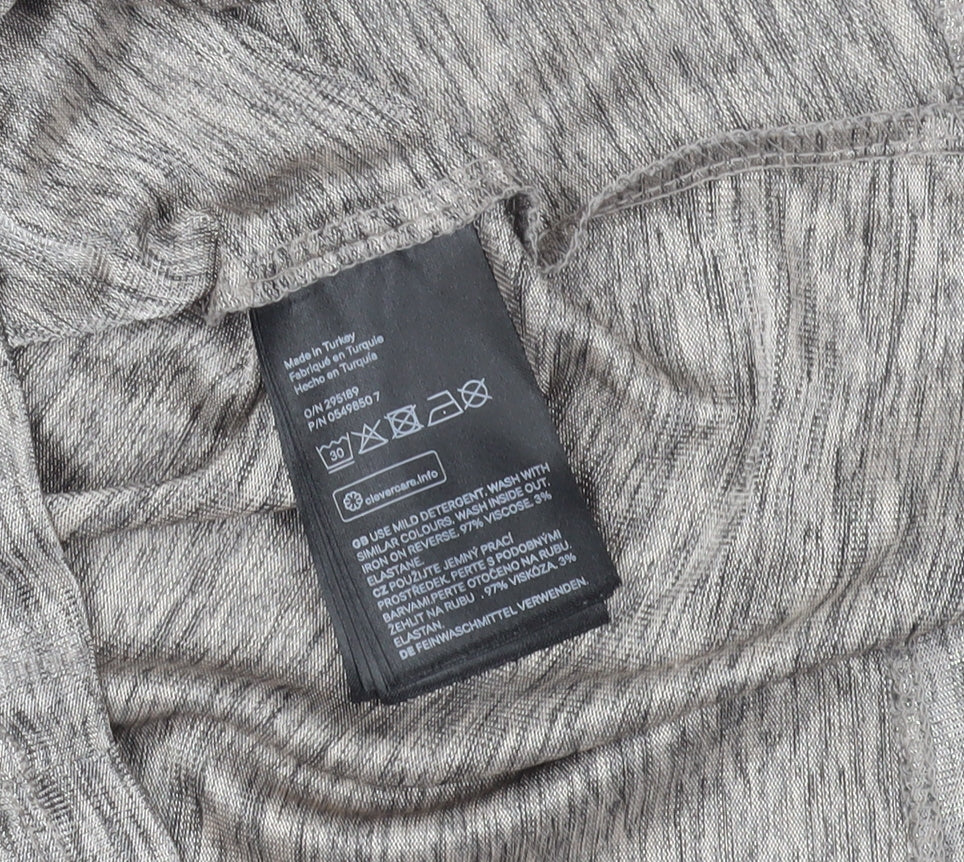 Womens UK Size S H&M Grey Basic T-Shirt