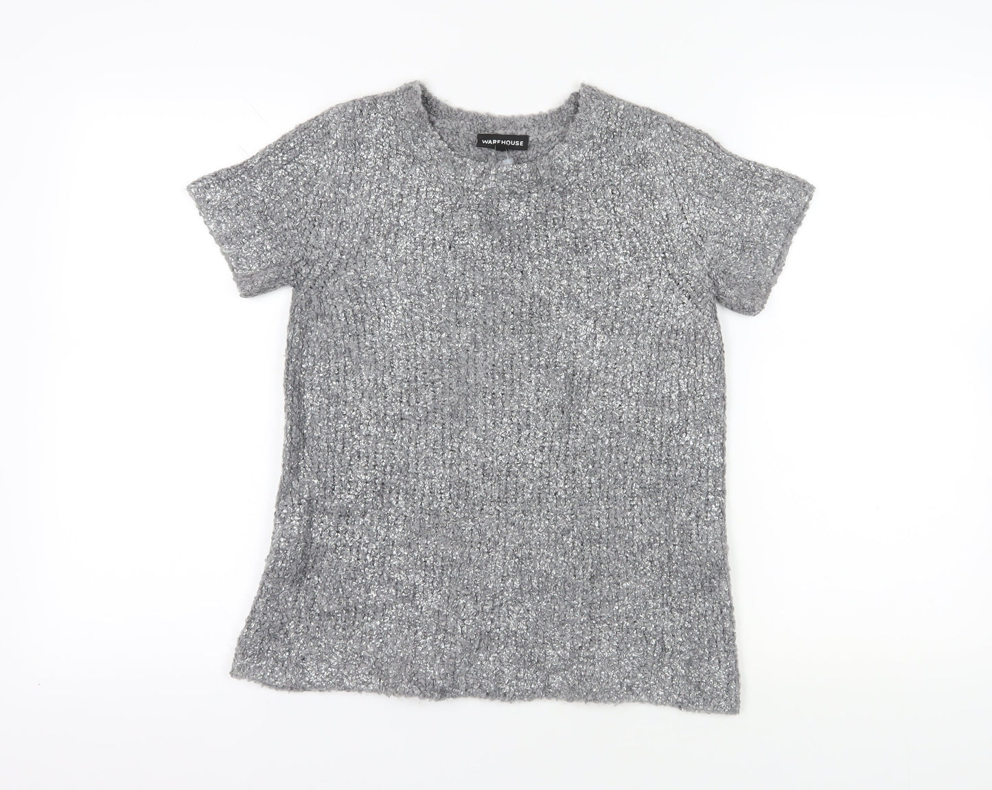Womens UK Size 10 Warehouse Grey Pullover Jumper