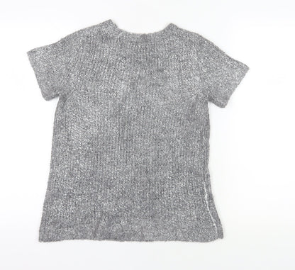 Womens UK Size 10 Warehouse Grey Pullover Jumper