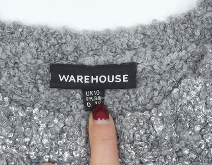 Womens UK Size 10 Warehouse Grey Pullover Jumper