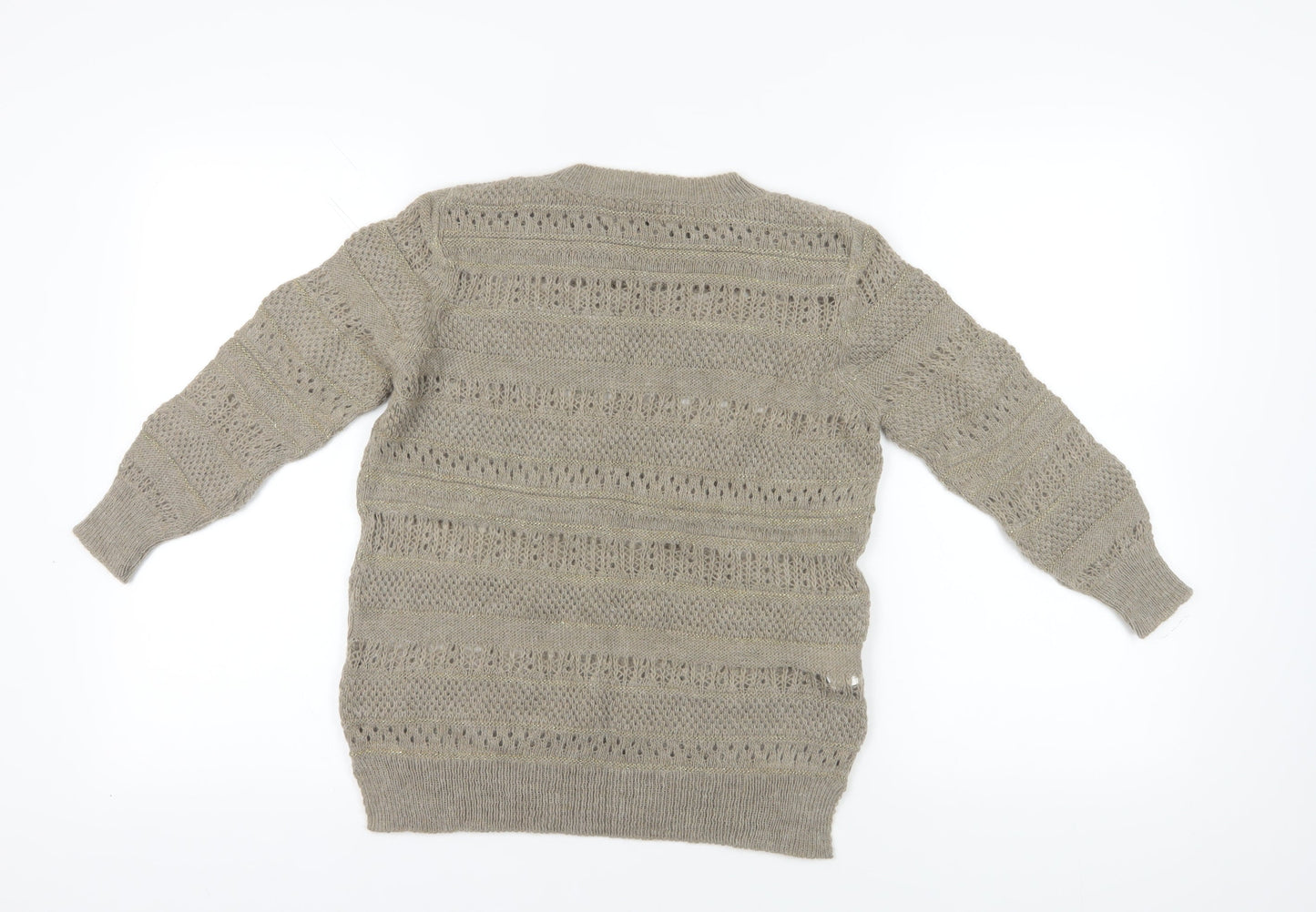 Womens UK Size 12 Mango Beige Pullover Jumper