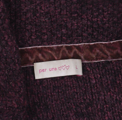 Womens UK Size L Marks and Spencer Purple Cardigan Jumper
