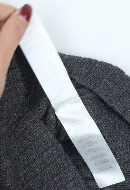 New Look Grey Knit Skirt - Size 12, Knee Length, Casual