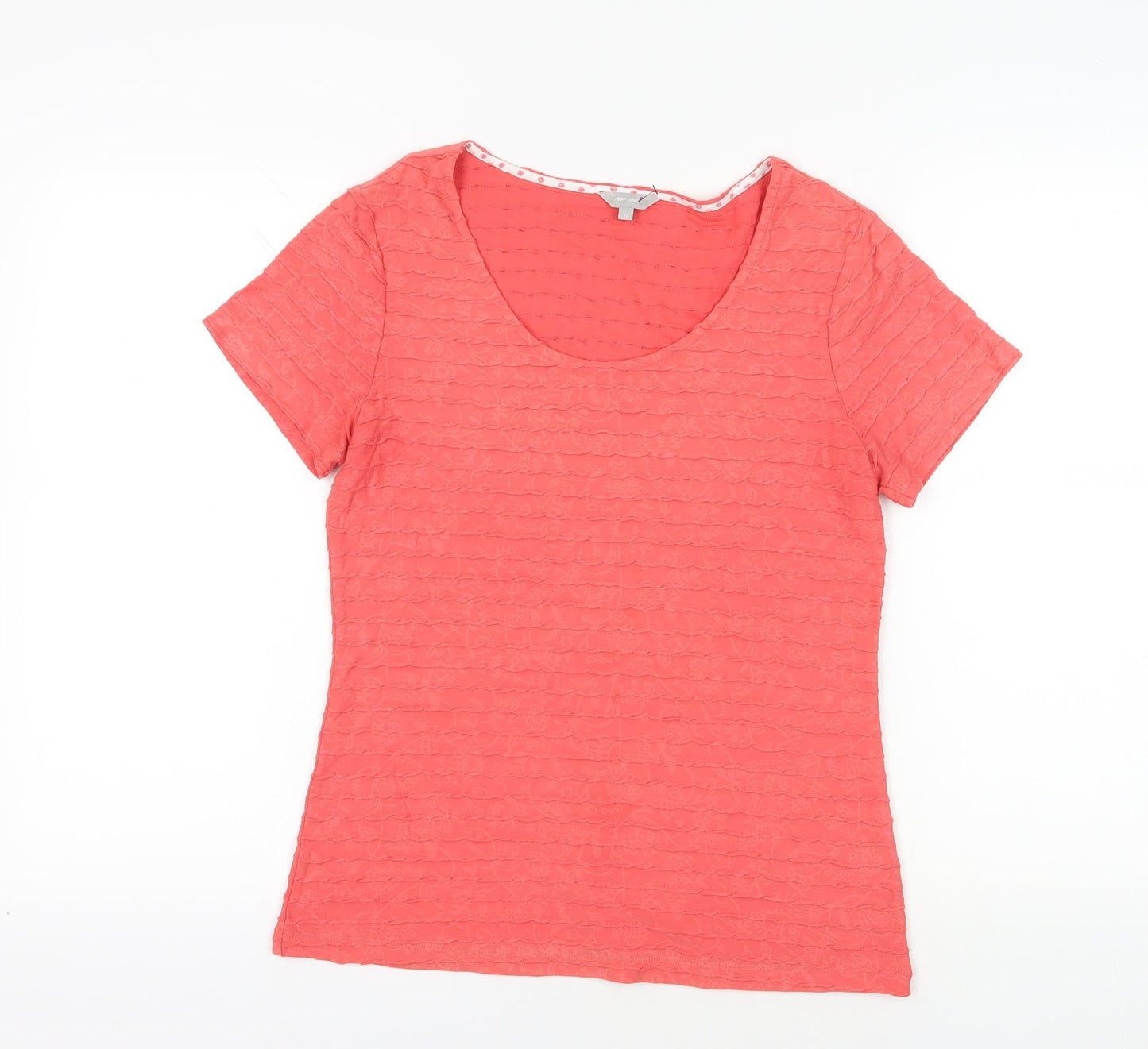 Womens UK Size 12 Marks and Spencer Red Basic T-Shirt