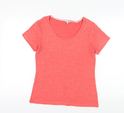 Womens UK Size 12 Marks and Spencer Red Basic T-Shirt