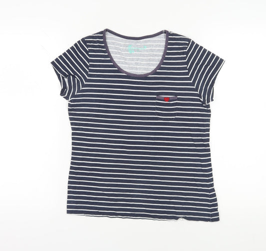 Womens UK Size 12 BHS Blue Basic T-Shirt