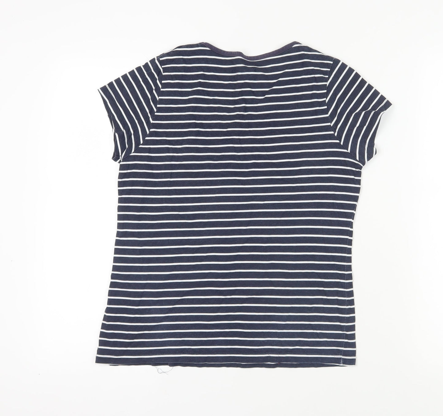 Womens UK Size 12 BHS Blue Basic T-Shirt