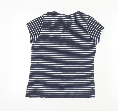 Womens UK Size 12 BHS Blue Basic T-Shirt