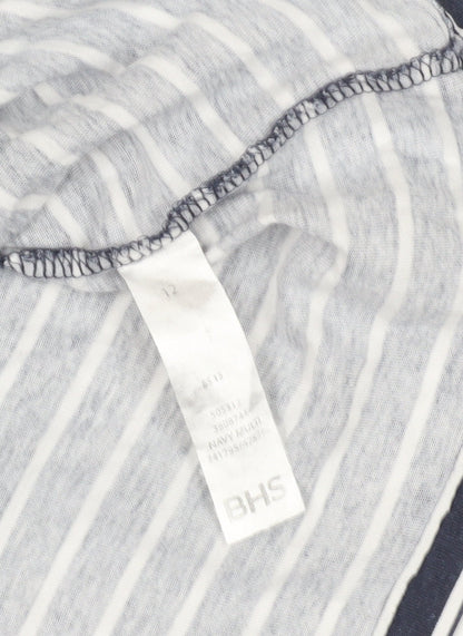 Womens UK Size 12 BHS Blue Basic T-Shirt
