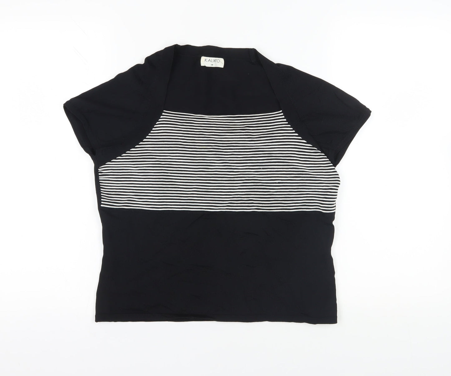 Womens UK Size 18 Kaliko Black Basic Blouse