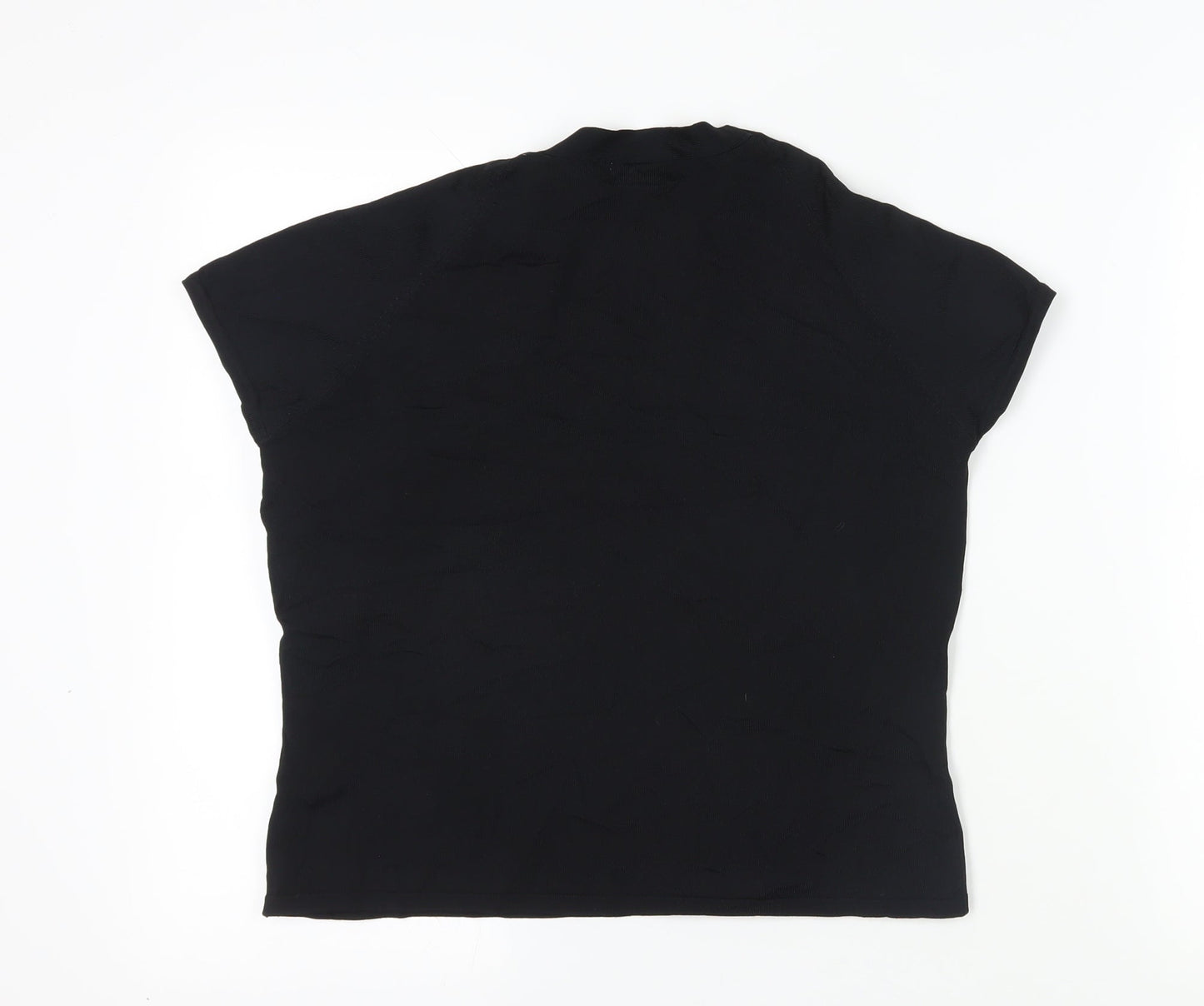 Womens UK Size 18 Kaliko Black Basic Blouse