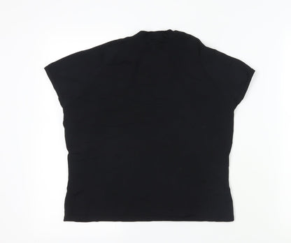 Womens UK Size 18 Kaliko Black Basic Blouse