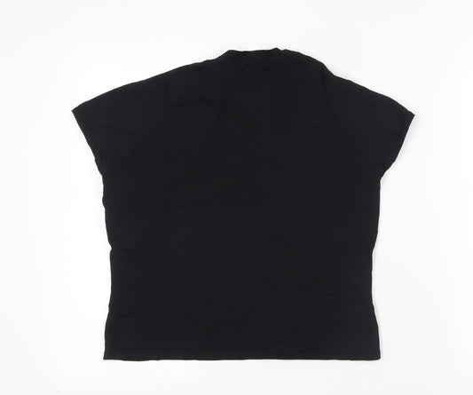 Womens UK Size 18 Kaliko Black Basic Blouse