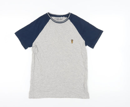 Next Boys Grey T-Shirt, Size 12 Years - Short Sleeve Crew Neck