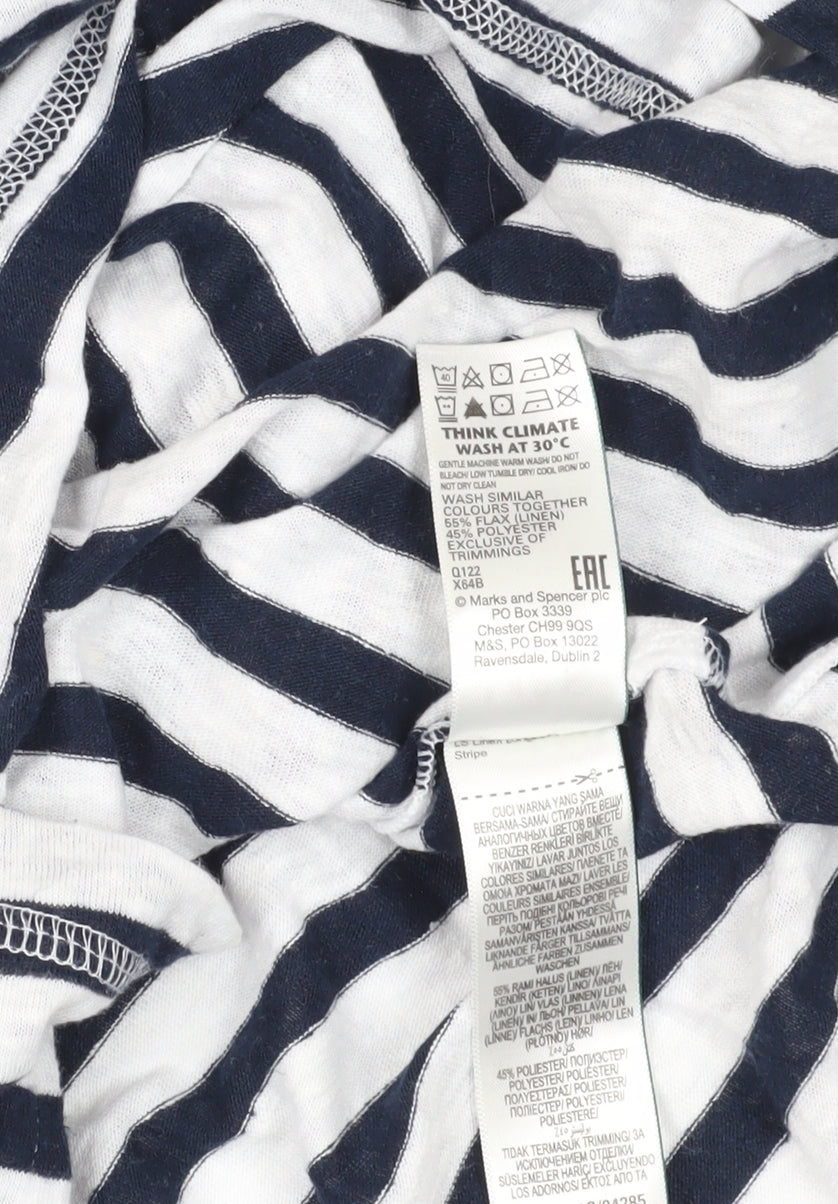 Womens UK Size 12 Marks and Spencer White Basic T-Shirt