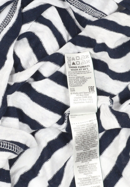 Womens UK Size 12 Marks and Spencer White Basic T-Shirt