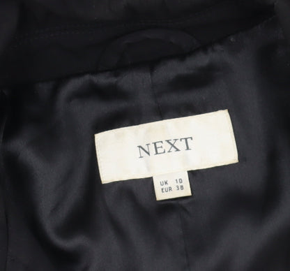 Womens UK Size 10 NEXT Black Overcoat