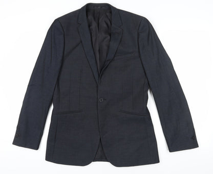 Mens UK Size 38 ONESIX5IVE Regular Black Suit Jacket