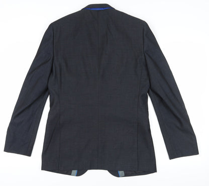 Mens UK Size 38 ONESIX5IVE Regular Black Suit Jacket