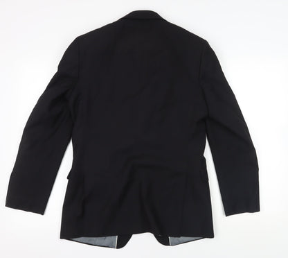 Mens UK Size 38 Red Herring Regular Black Suit Jacket