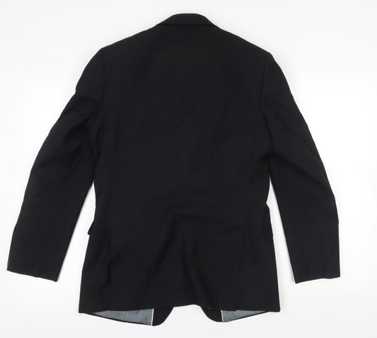 Mens UK Size 38 Red Herring Regular Black Suit Jacket