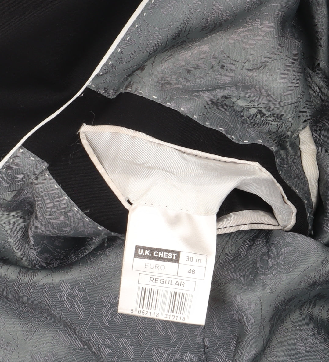 Mens UK Size 38 Red Herring Regular Black Suit Jacket
