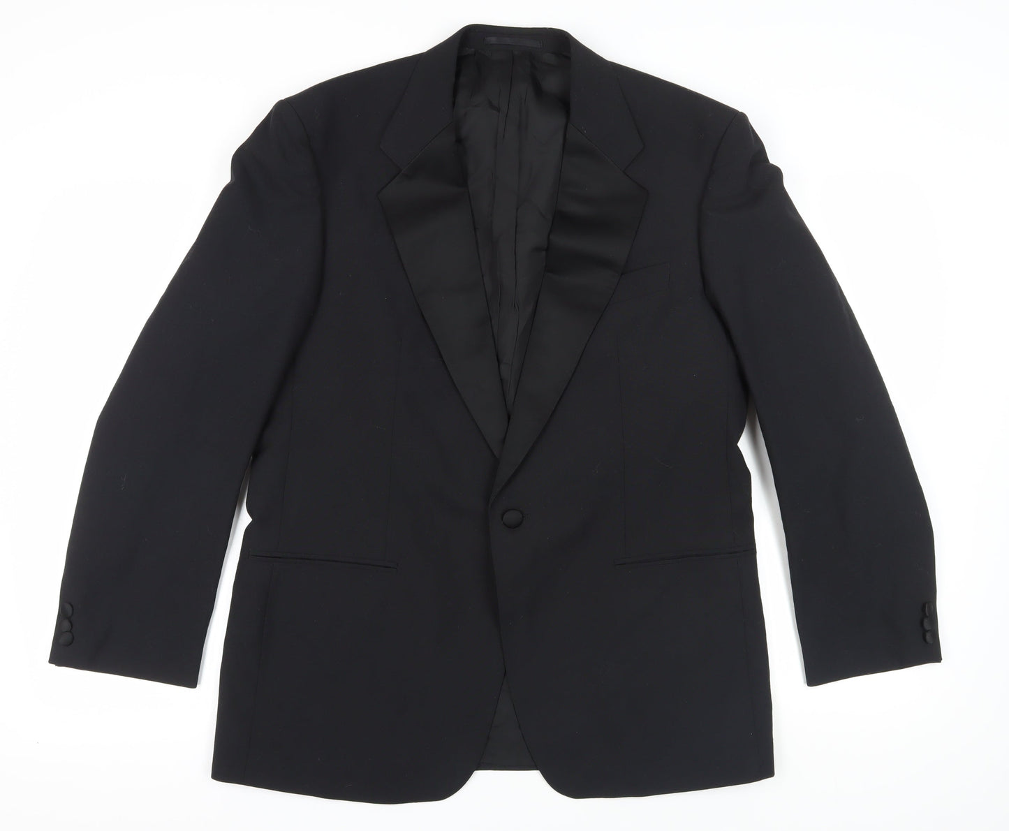 Mens UK Size 42 St Michael Regular Black Suit Tuxedo
