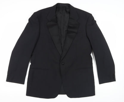 Mens UK Size 42 St Michael Regular Black Suit Tuxedo
