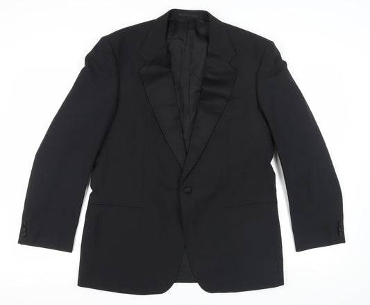 Mens UK Size 42 St Michael Regular Black Suit Tuxedo