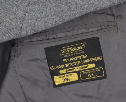Mens UK Size 38 St Michael Regular Grey Suit Jacket