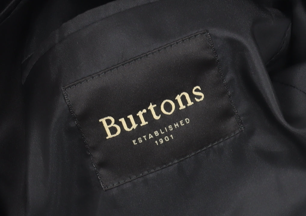 Mens UK Size 38 Burton Regular Black Suit Jacket