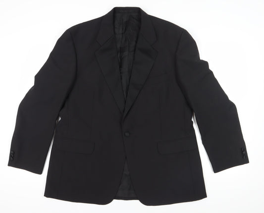 Mens UK Size 46 Daniel Drescott Regular Black Suit Jacket