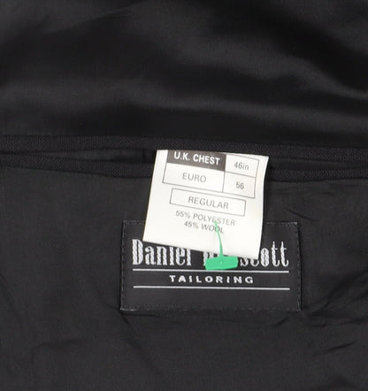 Mens UK Size 46 Daniel Drescott Regular Black Suit Jacket