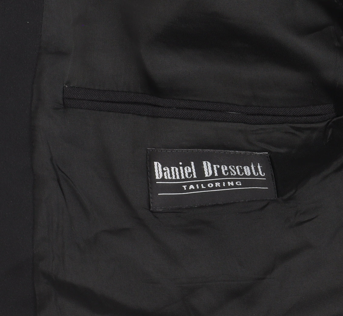 Mens UK Size 46 Daniel Drescott Regular Black Suit Jacket