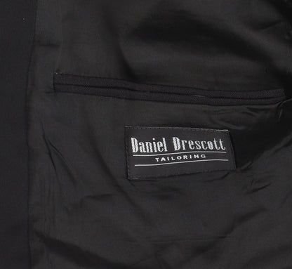 Mens UK Size 46 Daniel Drescott Regular Black Suit Jacket