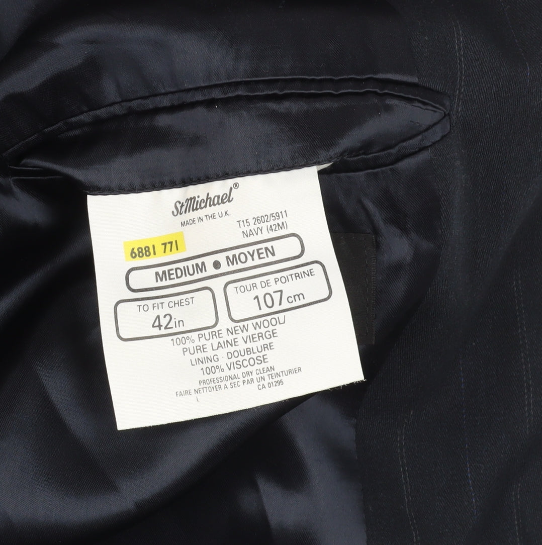 Mens UK Size 42 St Michael Regular Blue Suit Jacket