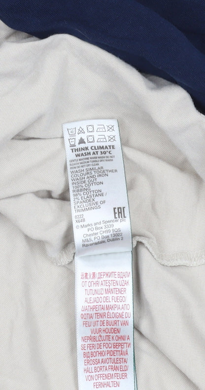 Marks & Spencer Beige and Black Long Sleeve T-Shirt 11-12Y