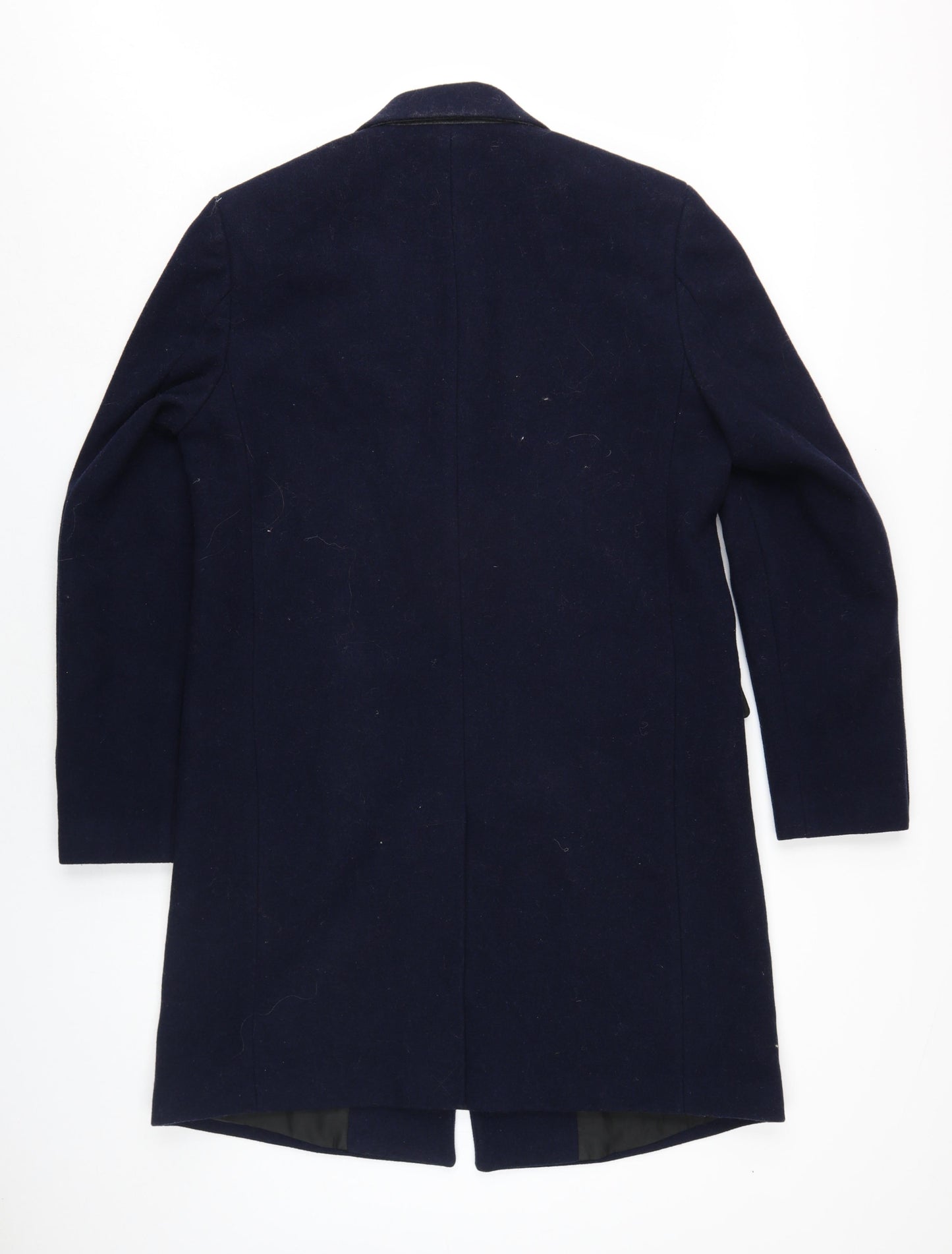 ASOS Mens Blue Overcoat Coat Size M Button