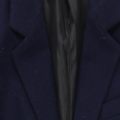 ASOS Mens Blue Overcoat Coat Size M Button