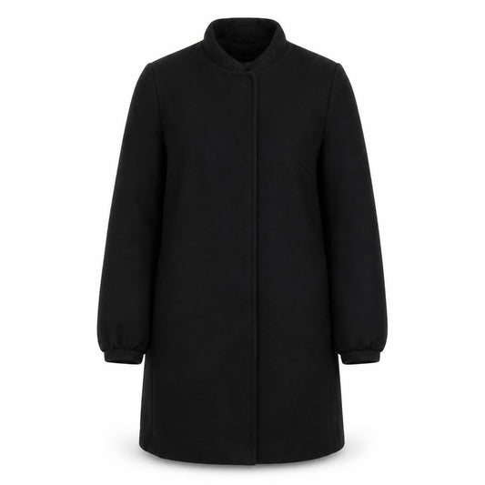 Womens UK Size 8 French Connection Black Overcoat