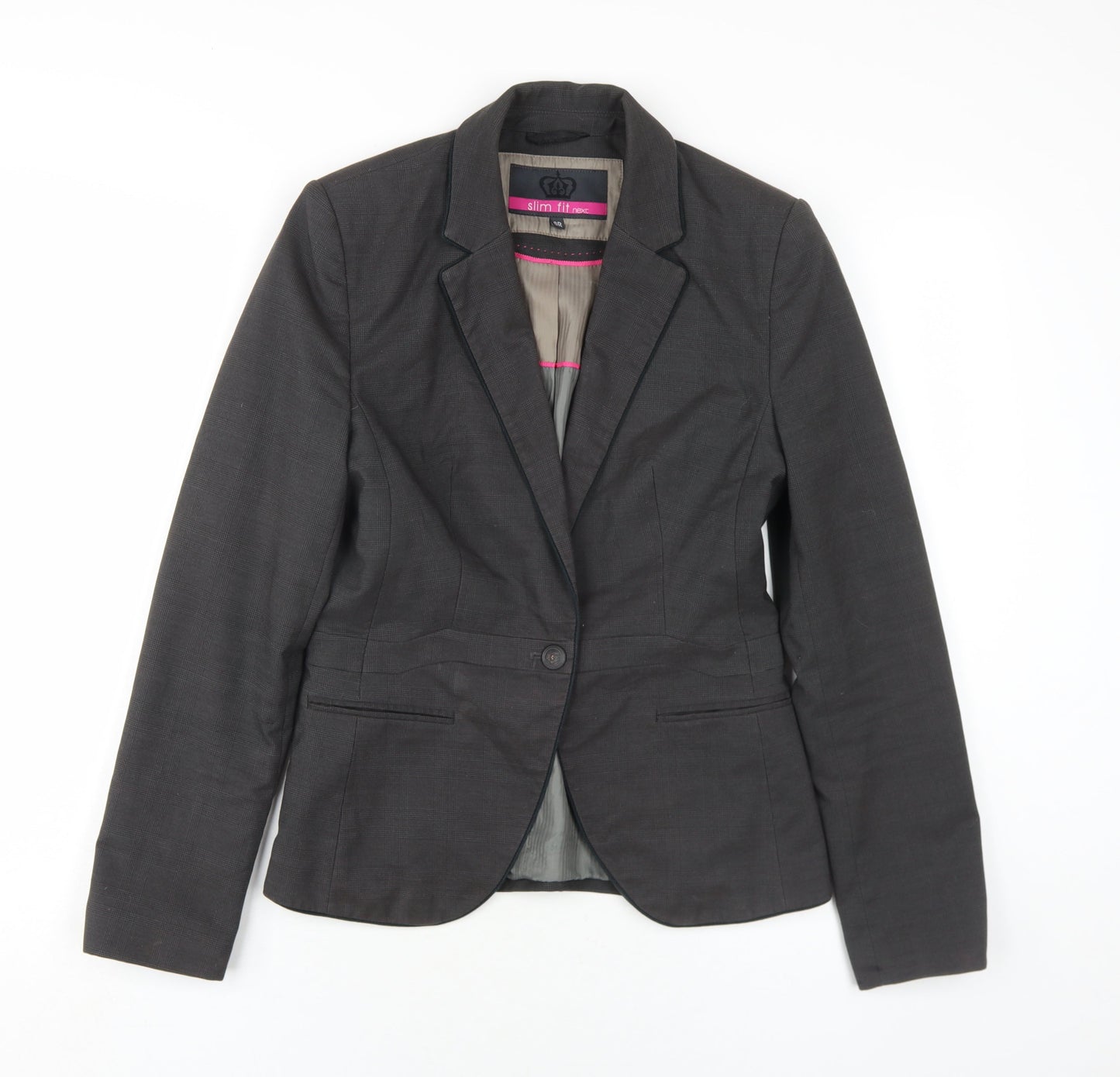NEXT Womens Grey Polyester Jacket Blazer Size 8